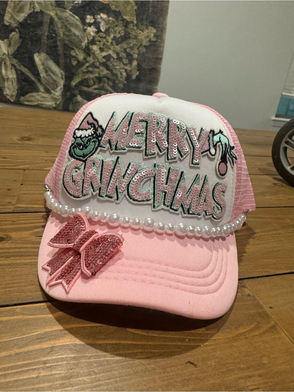 Merry Grinchmas Grinch Sparkle Hat New